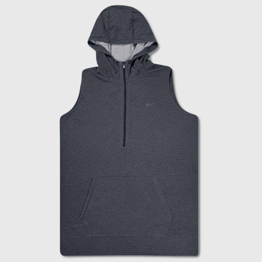 Nike Obsessed Dry-Fit Sleeveless Hoodie‎ - Womens Large Charcoal - #48863-G4